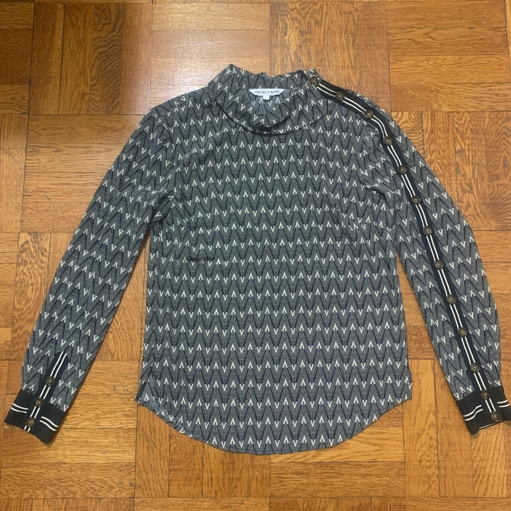 Veronica Beard Patterned Silk Shirt